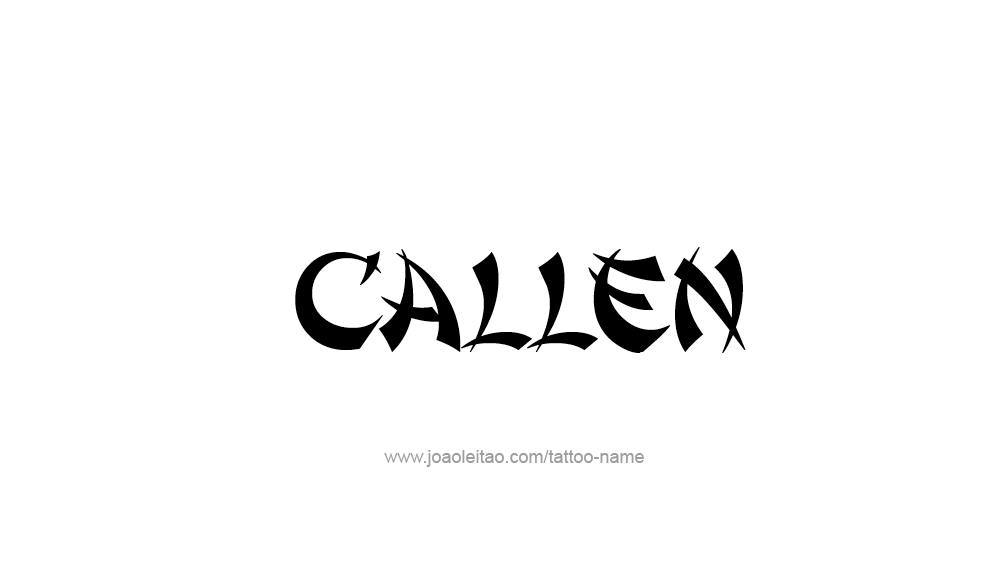 Tattoo Design  Name Callen