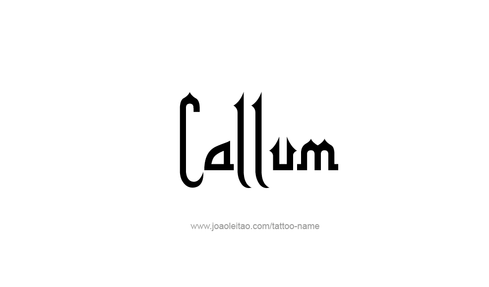 Tattoo Design  Name Callum   