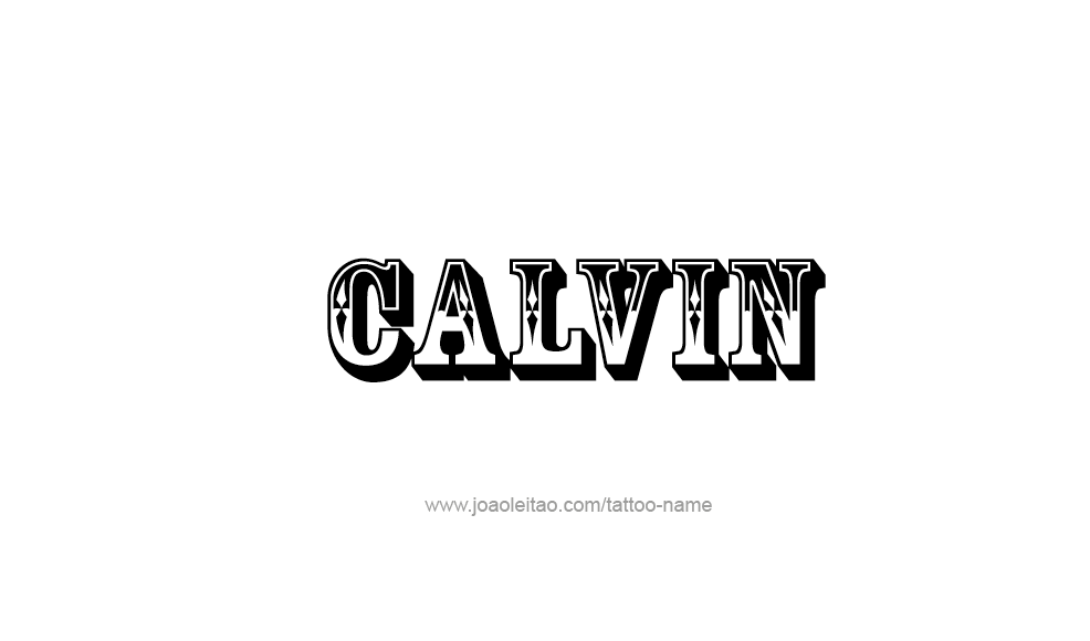 Tattoo Design  Name Calvin   