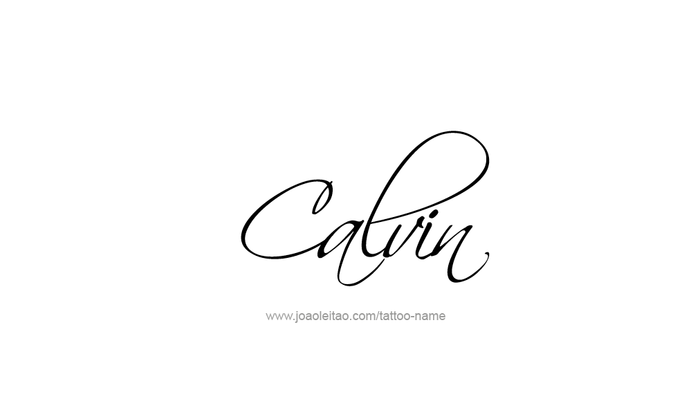 Tattoo Design  Name Calvin   