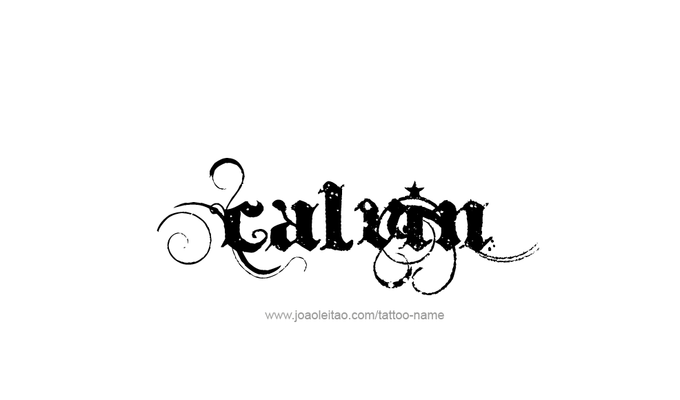 Tattoo Design  Name Calvin   