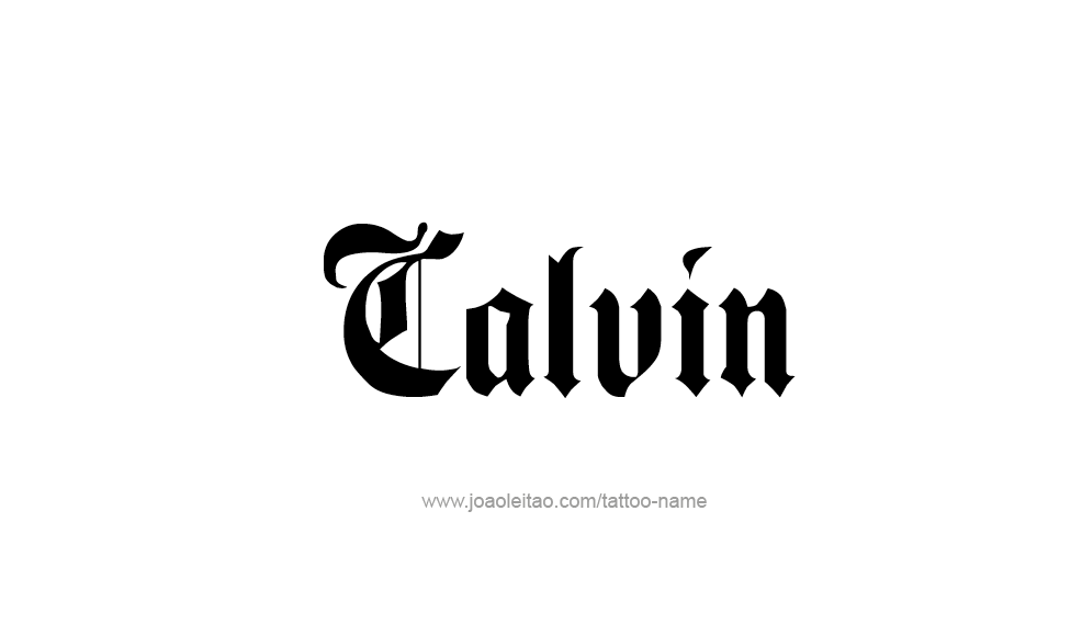 Tattoo Design  Name Calvin   