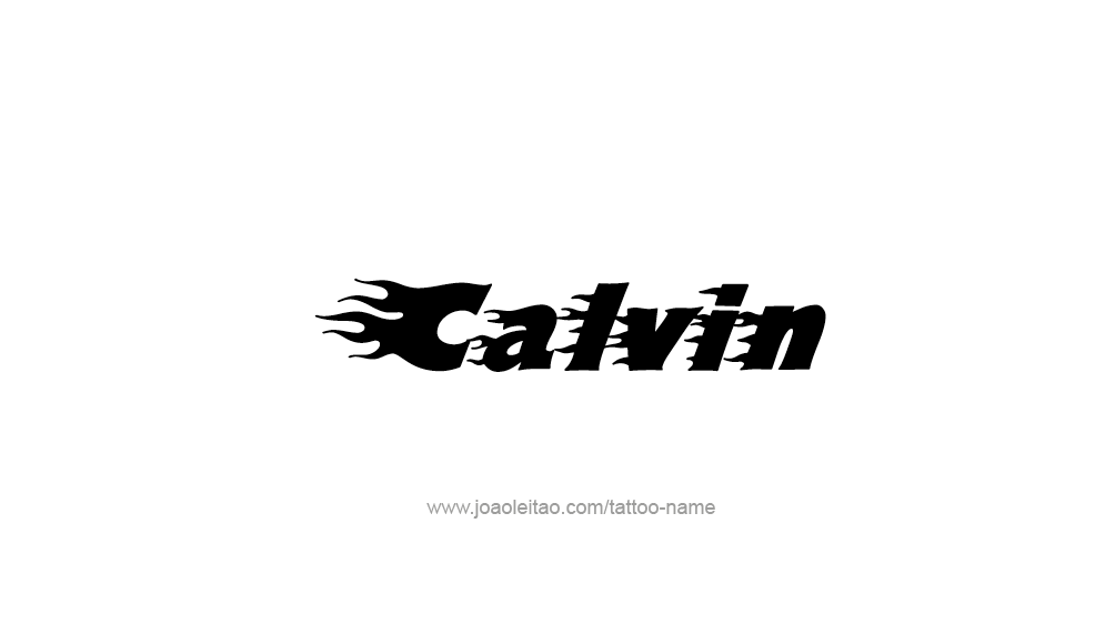 Calvin Name Tattoo Designs