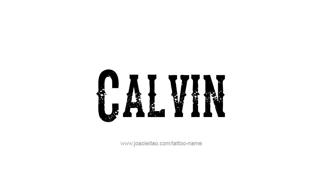 Tattoo Design  Name Calvin   