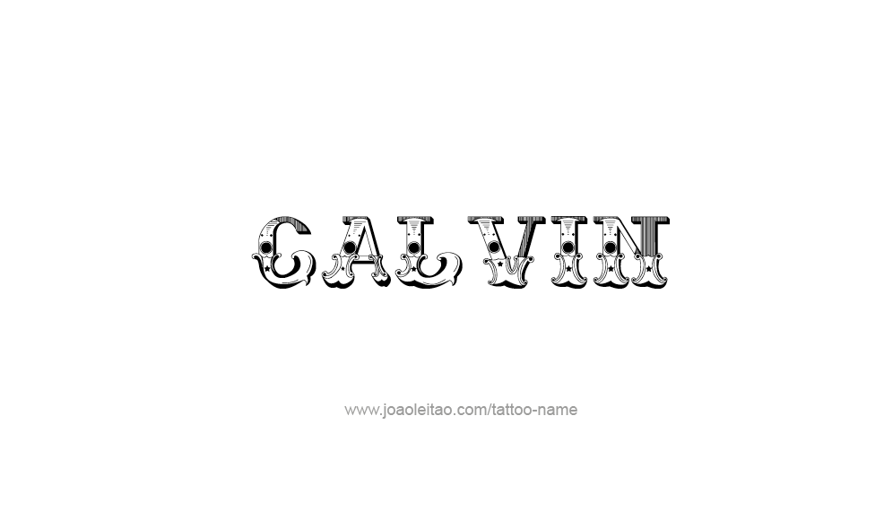 Tattoo Design  Name Calvin   