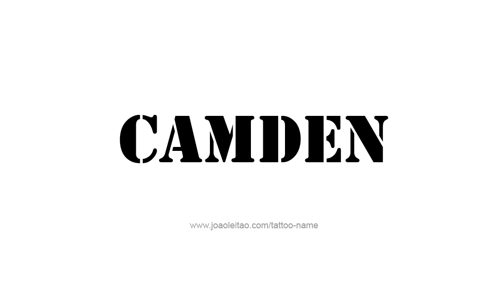 Tattoo Design  Name Camden   