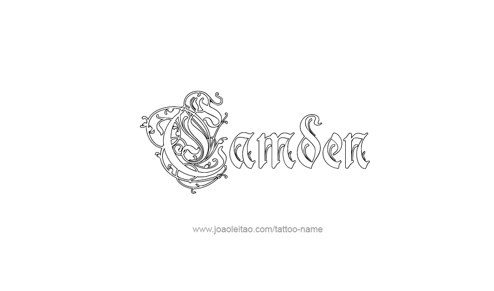 Tattoo Design  Name Camden   