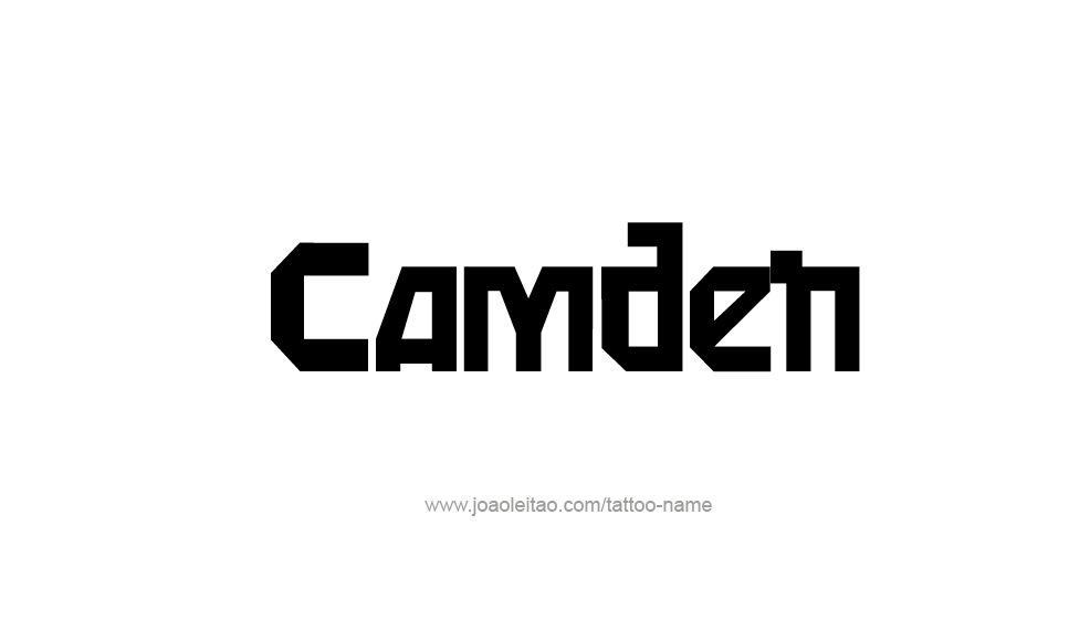 Tattoo Design  Name Camden   