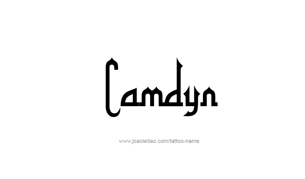 Tattoo Design  Name Camdyn   