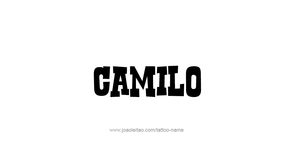 Tattoo Design  Name Camilo   