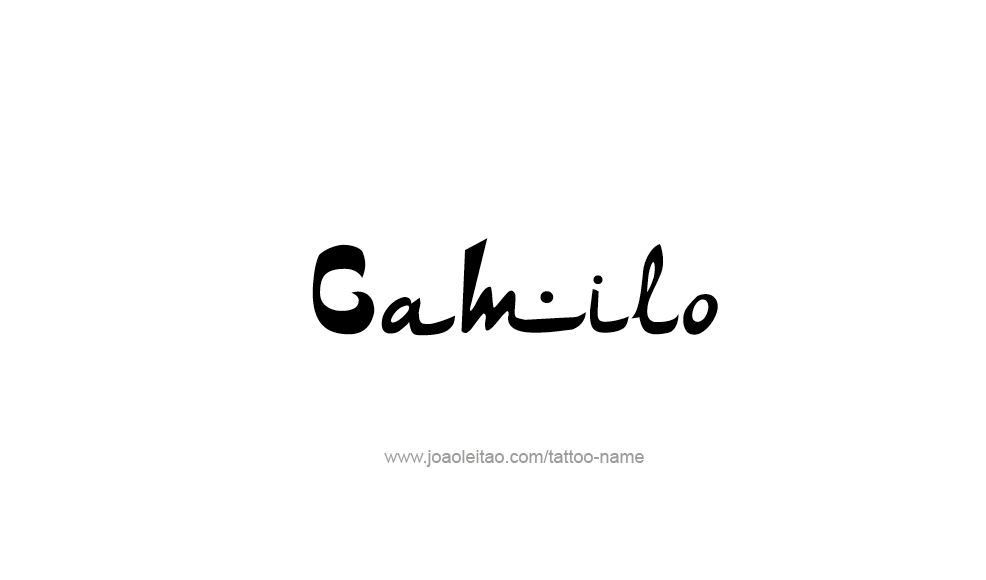 Tattoo Design  Name Camilo   