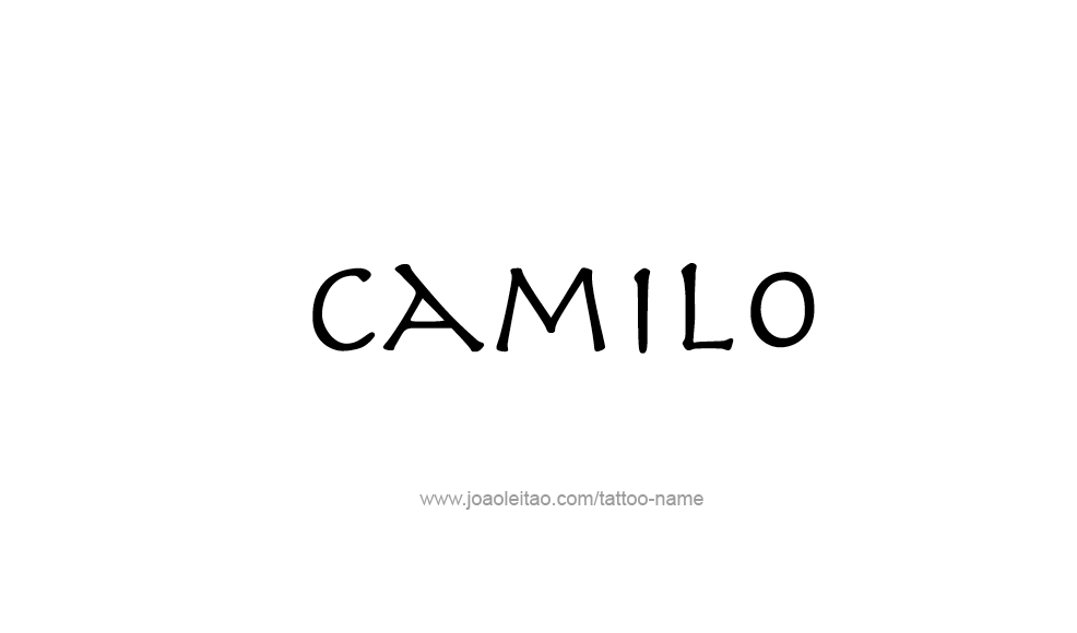 Tattoo Design  Name Camilo   