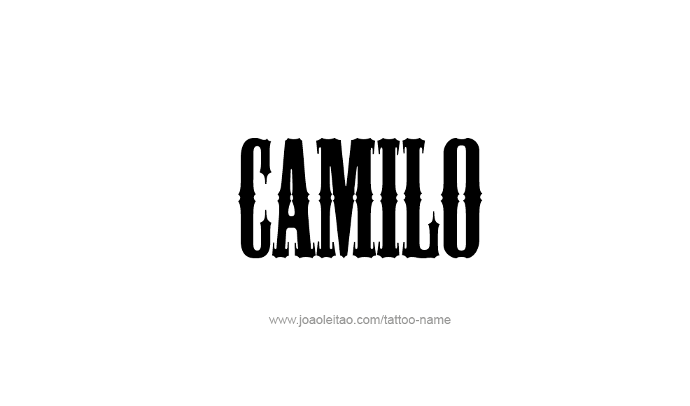 Tattoo Design  Name Camilo   