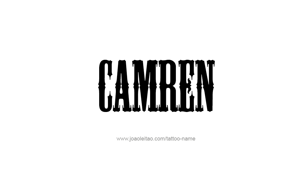 Tattoo Design  Name Camren   