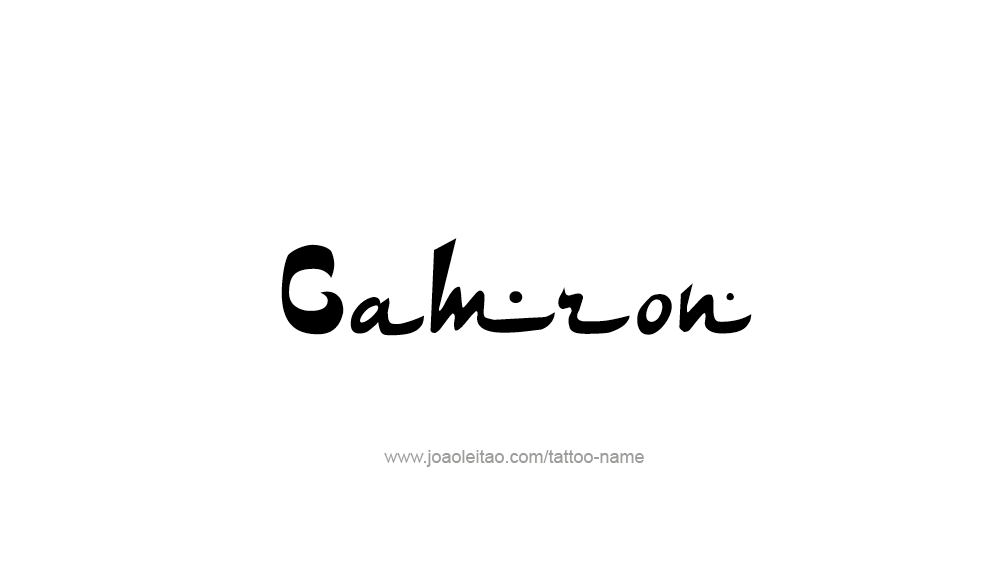 Tattoo Design  Name Camron   