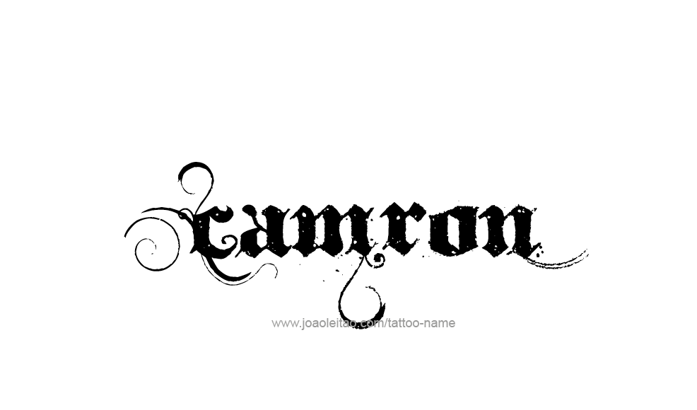 Tattoo Design  Name Camron   