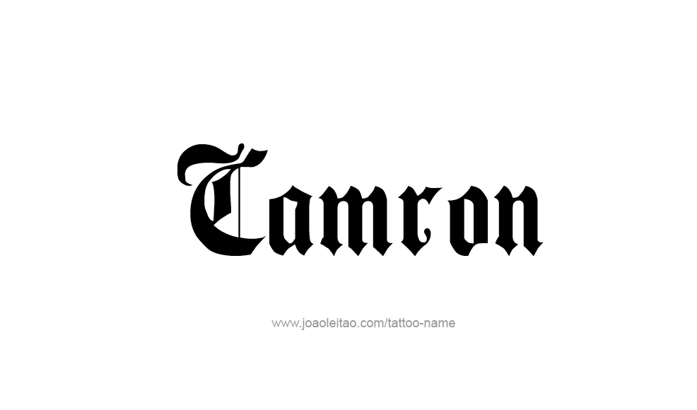 Tattoo Design  Name Camron   