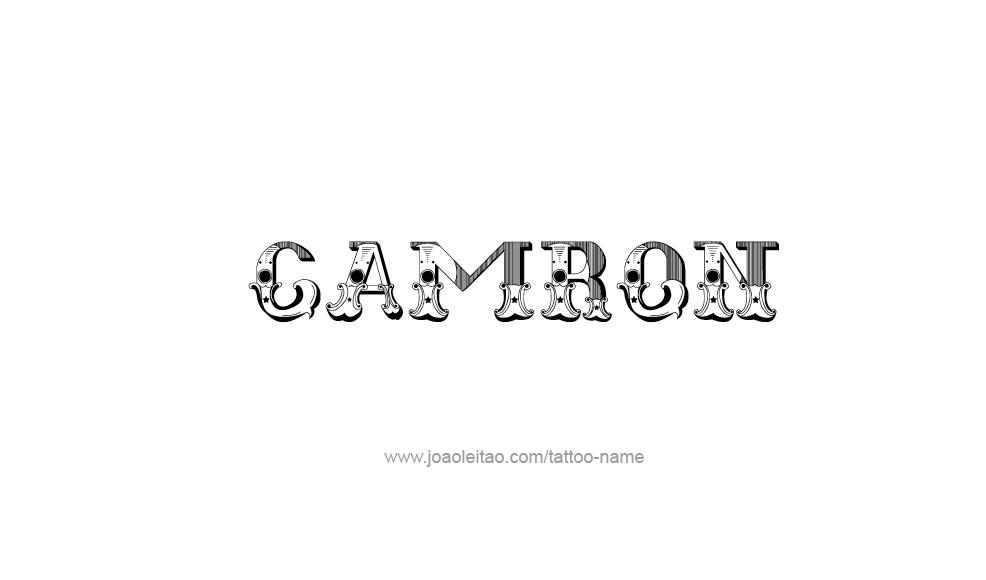 Tattoo Design  Name Camron   