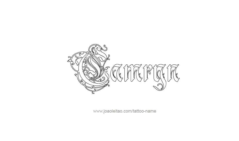 Tattoo Design  Name Camryn   