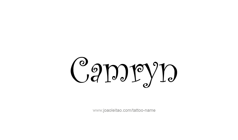 Tattoo Design  Name Camryn   