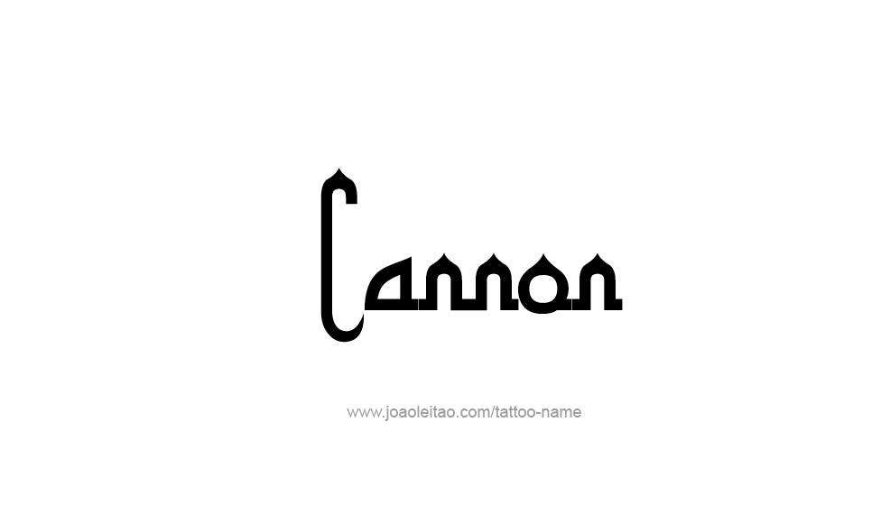 Tattoo Design  Name Cannon   