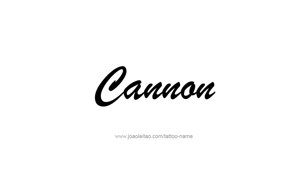 Tattoo Design  Name Cannon   