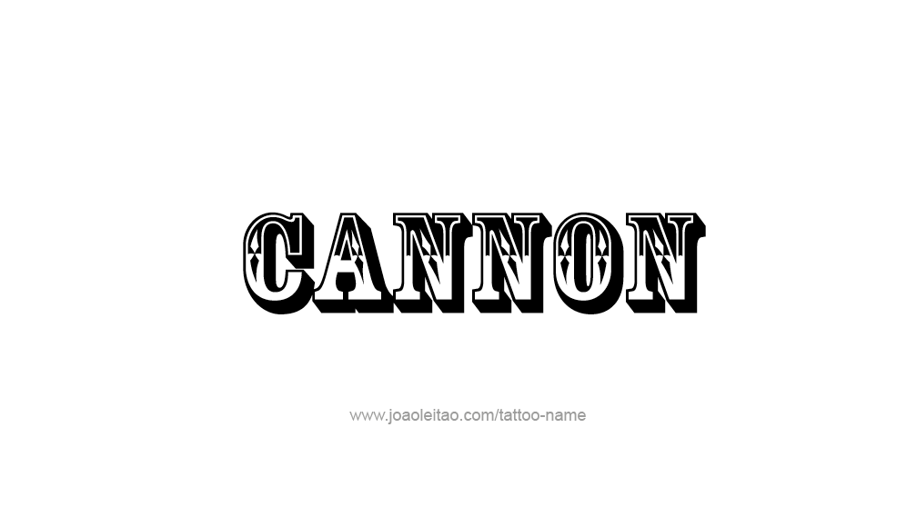 Tattoo Design  Name Cannon   