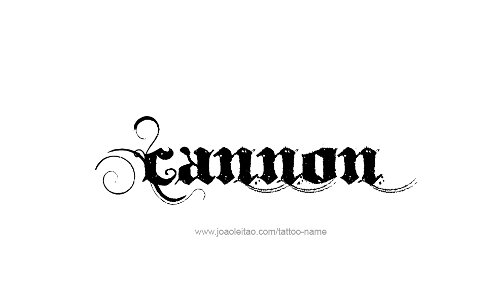 Tattoo Design  Name Cannon   