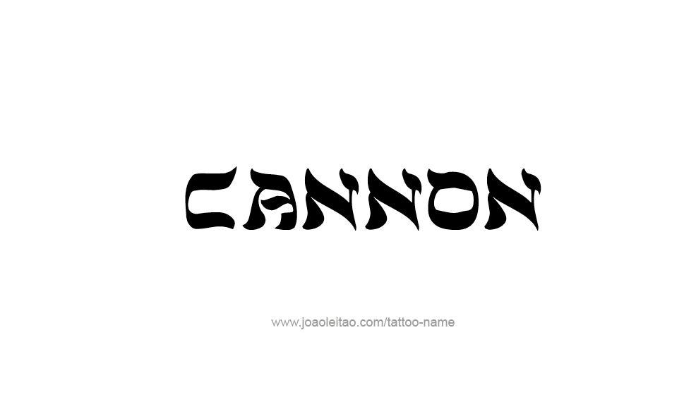 Tattoo Design  Name Cannon   