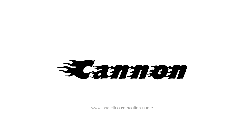 Tattoo Design  Name Cannon   