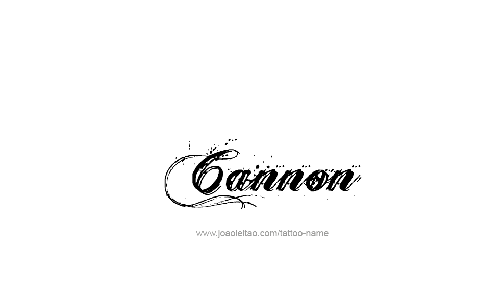 Tattoo Design  Name Cannon   