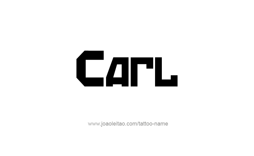 Tattoo Design  Name Carl   