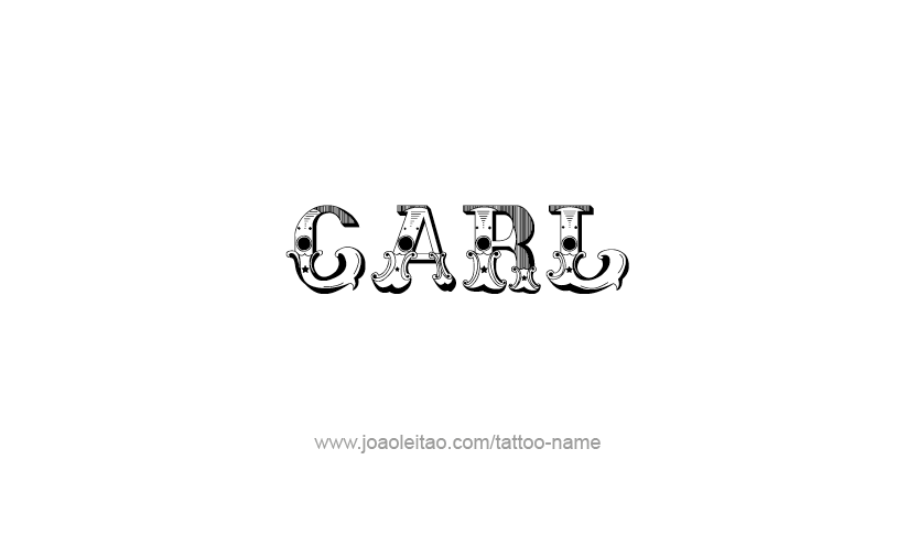 Tattoo Design  Name Carl   