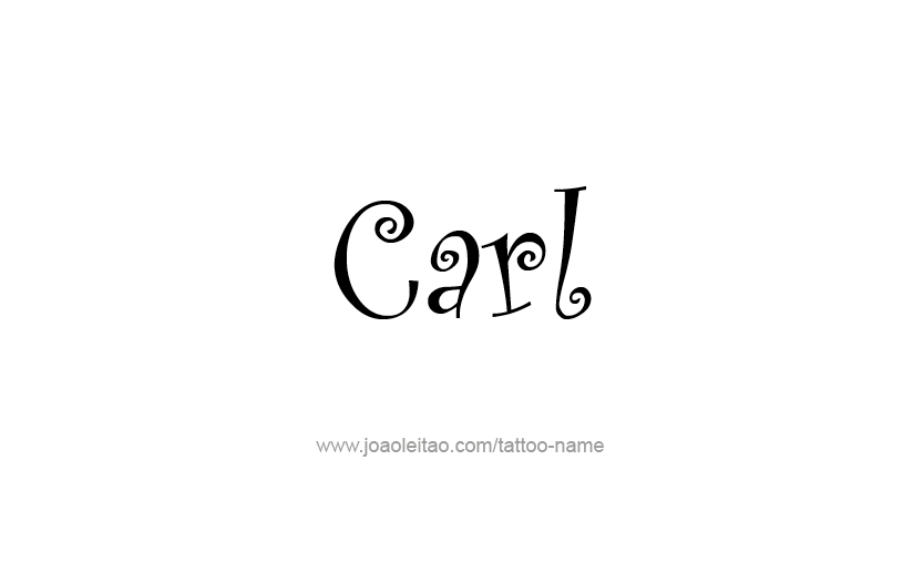 Tattoo Design  Name Carl   