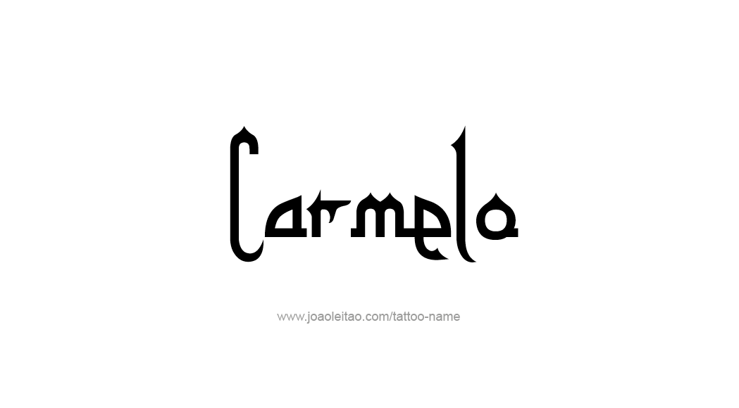 Tattoo Design  Name Carmelo   