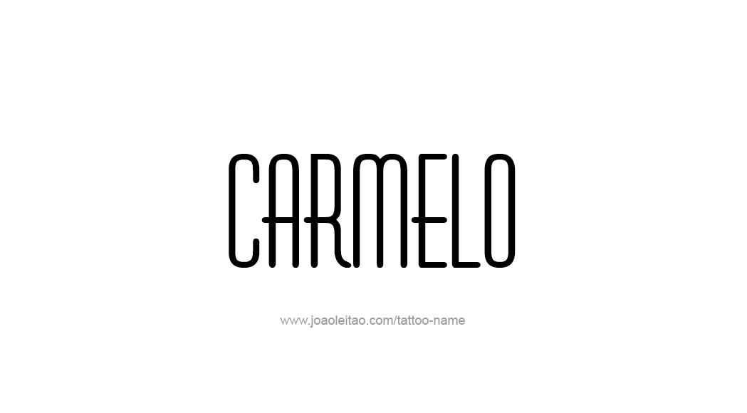 Carmelo Name Tattoo Designs