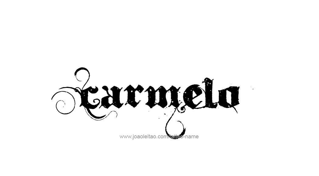 Tattoo Design  Name Carmelo   