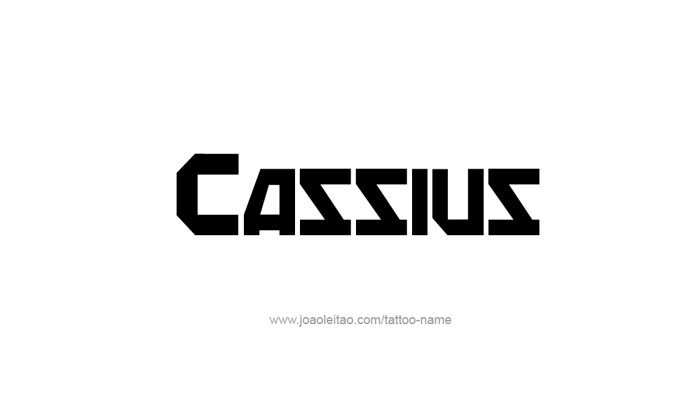 Tattoo Design  Name Cassius   