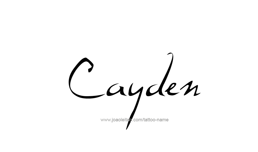 Tattoo Design  Name Cayden   