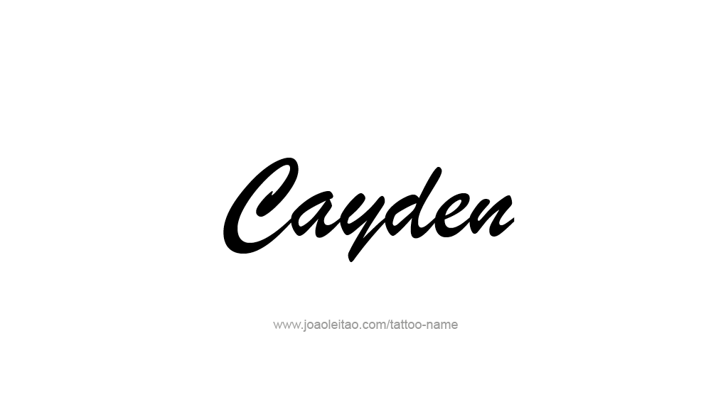 Tattoo Design  Name Cayden   