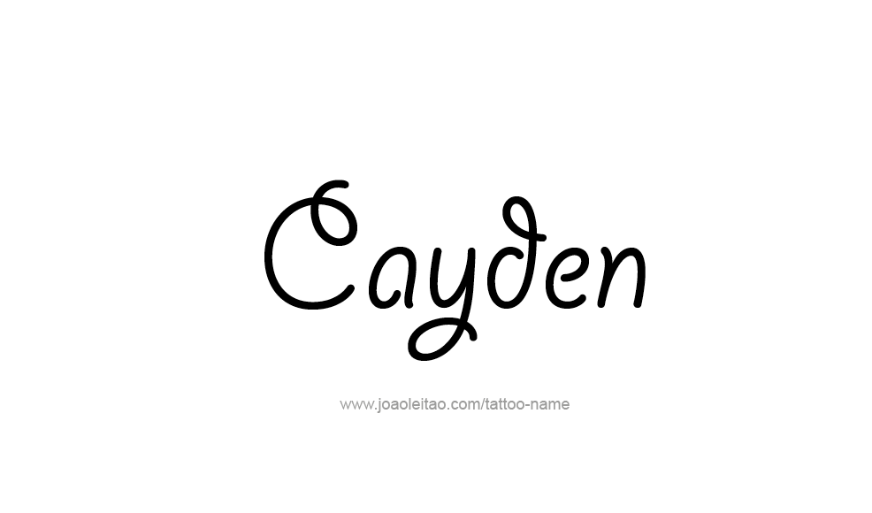 Tattoo Design  Name Cayden   