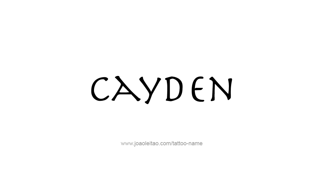 Tattoo Design  Name Cayden   