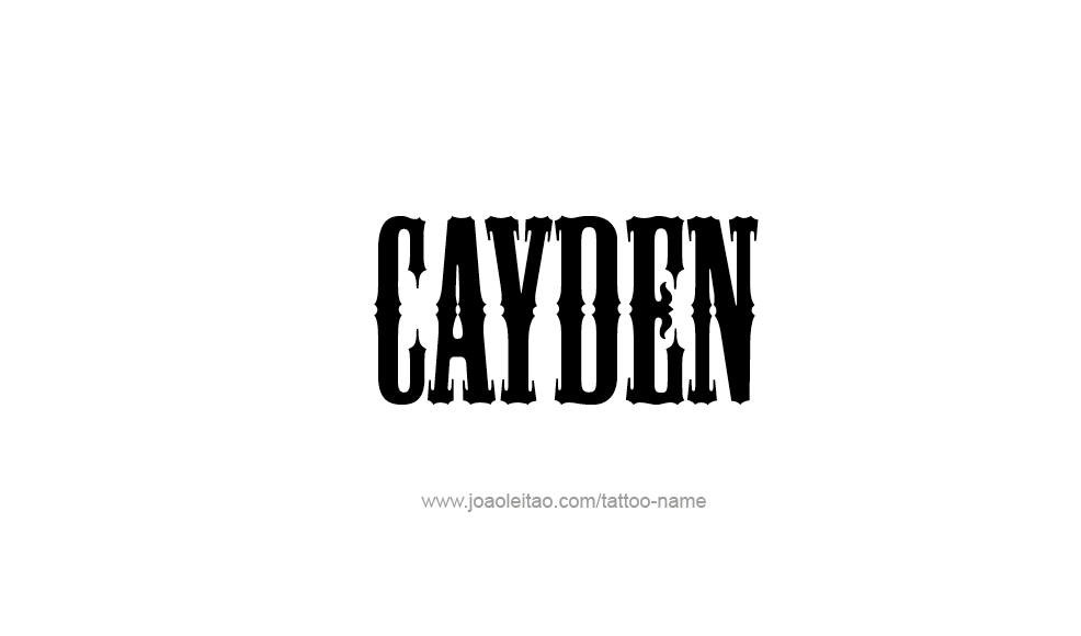 Tattoo Design  Name Cayden   