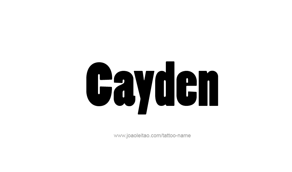 Tattoo Design  Name Cayden   