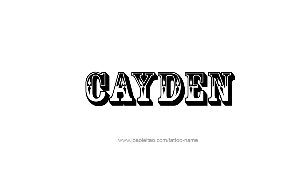 Tattoo Design  Name Cayden   