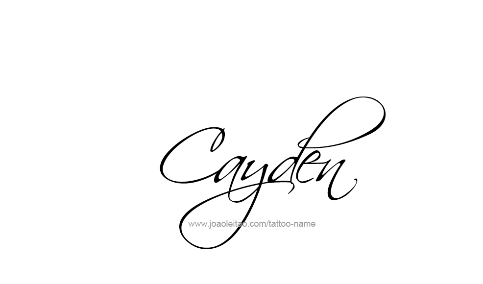 Tattoo Design  Name Cayden   