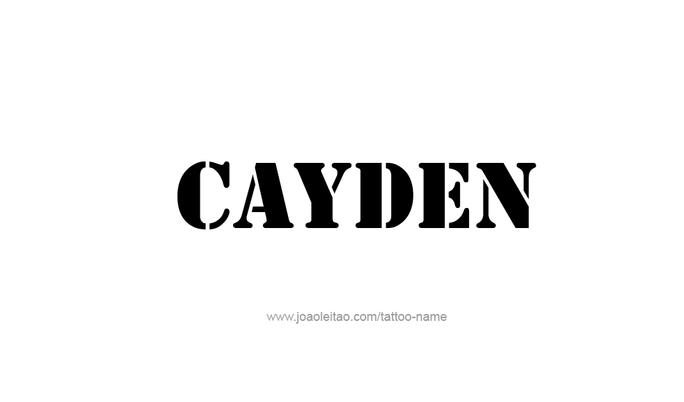 Tattoo Design  Name Cayden   