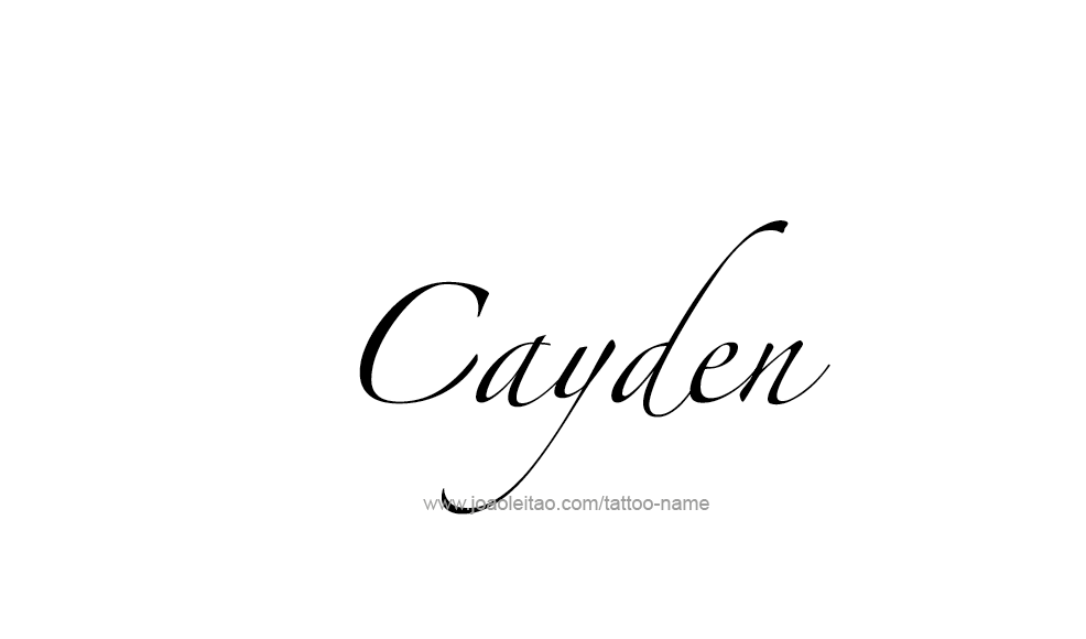 Tattoo Design  Name Cayden   