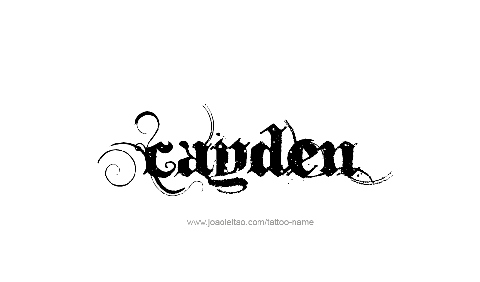 Tattoo Design  Name Cayden   