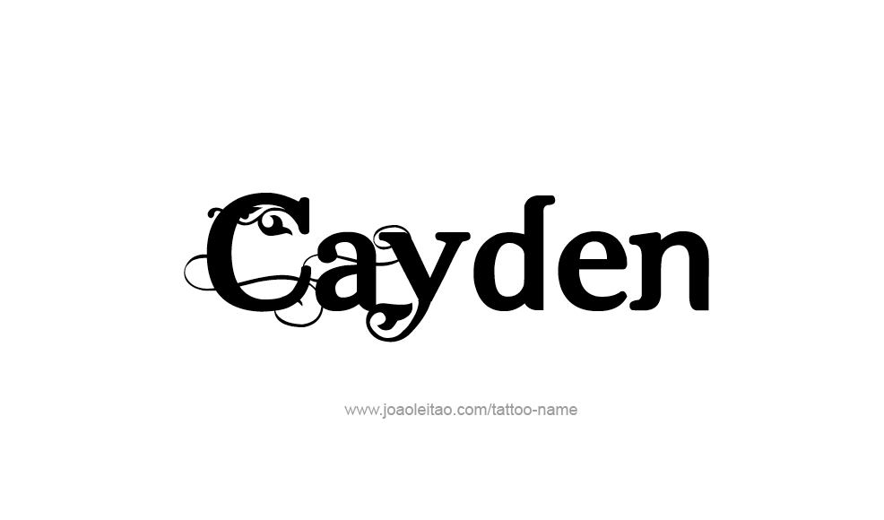 Tattoo Design  Name Cayden   